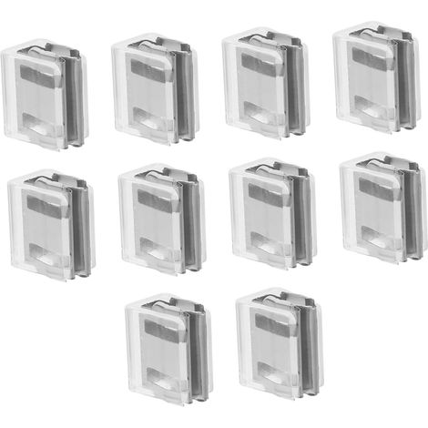 Verrous De Sécurité Pour Fenêtres Coulissantes En Plastique Inoxydable, Verrou Vertical Clé, Protection Anti-intrusion Pour Portes Et Fenêtres, Lot De 10 Pièces Pour Maison, Bureau Et École