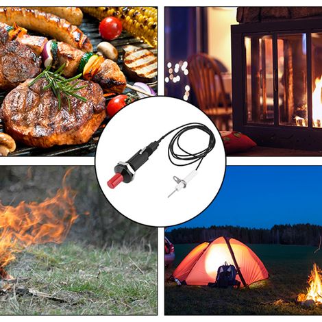 Kit d'allumage piézoélectrique 1/2 pour barbecue, allumeur à bouton-poussoir pour cheminée, poêle à gaz (1/5)