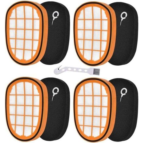 4 filtres pour aspirateurs sans fil Philips SpeedPro Max Aqua FC6822/6823/6827/6904/6906/6908