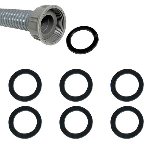 6 Pcs Joint Évier Cuisine 45mm, Joint Siphon Évier pour Évacuation Lavabo, Joint de Vidange 1.5 Pouce en Caoutchouc Noir, Bague d'Étanchéité pour Tuyau de Siphon et Bonde (1/5)