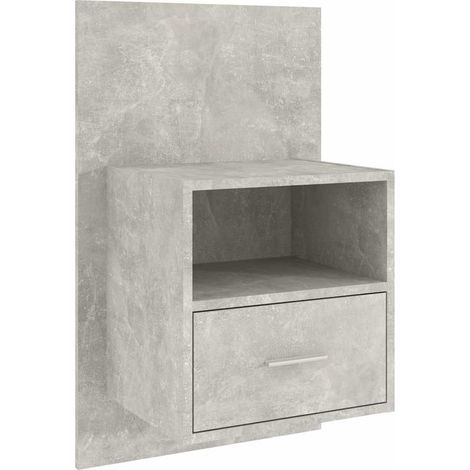 Maison Exclusive - Mesita de noche de pared color gris hormigón (1/5)