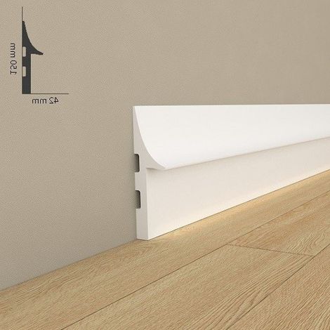 Licht Fußleiste "QL008" (Mardom Decor) - Sockelleiste für indirekte Beleuchtung ( aus hochfestem Polyurethan) (1/4)