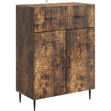 Credenza Rovere Fumo 66 x 34,5 x 89,5 cm Legno ingegnerizzato vidaXL