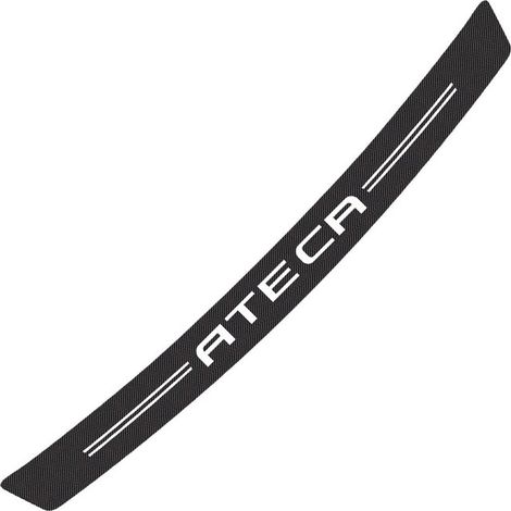 (Lettres rouges - Pour Ateca) Autocollant de protection de pare-chocs arrière compatible avec les sièges, protection de coffre en fibre de carbone, accessoires décoratifs (1/5)