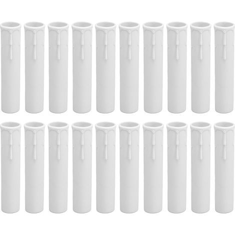 Lot de 20 cache-bougies de 10 cm (4 pouces) imitation goutte de cire E12 pour lustre (1/5)
