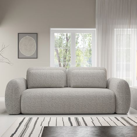 3-Sitzer-Sofa mit Bettkasten Carmela Hellgrau