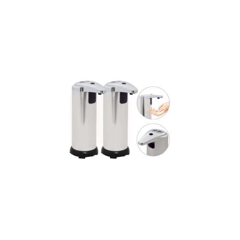 Dispenser automatico di sapone (2 pezzi) con sensore a infrarossi - Crezuo