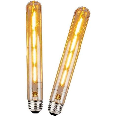 2er-Pack T30 E27 LED-Röhrenlampe, Edison Retro Vintage Dekorative Röhrenlampen 4W (Ersetzt 40W Halogen-Schraubbirne) T30 Glühfaden-LED-Lampe Warmweiß 2700K (225mm) (1/5)