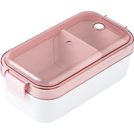 Boite A Dejeuner Bento - Boite A Repas Micro-ondes Et Refrigerateur - Avec Separation Interieure - Transparente Et Etanche - 9 x 17 x 6,5 cm - 1 Unite