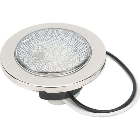 Lot de 3 Feux de Plafond LED Ronds 12V IP66 Étanche pour Camping-car, Bateau, Yacht et Fourgon - Lumière Blanche Intérieure pour Véhicule de Loisirs (1/5)