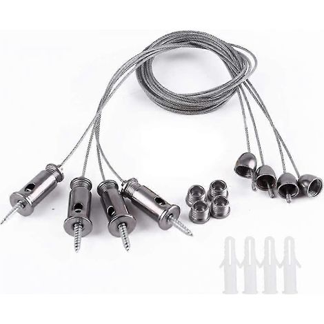 Kit de 10 crochets pour câble en acier inoxydable, câble de suspension en acier inoxydable (1/5)
