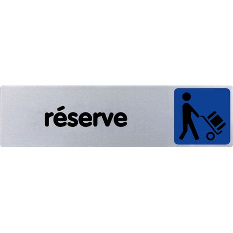 Plaque de porte Réserve - couleur 170x45mm - 4038391