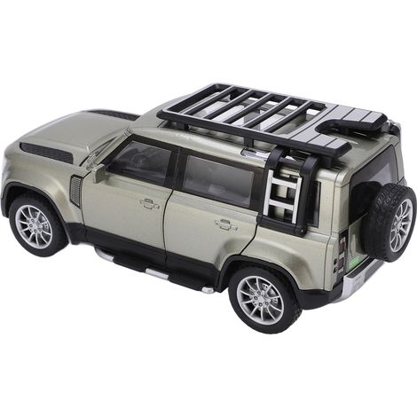 Voiture miniature tout-terrain en alliage de métal à l'échelle 1:24 avec effets sonores et lumineux, jouet à friction pour enfants (garçon), vert (1/5)