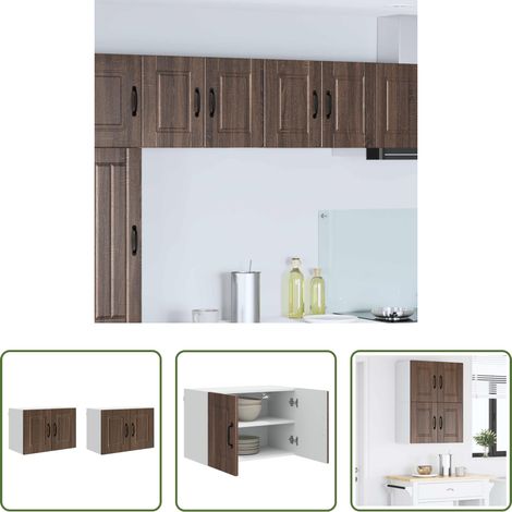 Holzschrank - Küchenschrank mit Tür 2 pcs Braun Eichen-Optik 60 x 31 x 40 cm (1/5)