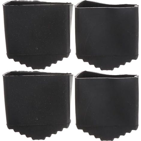 4 Pièces Embout Escabeau 4,3x4,2 cm, Patin Echelle Antidérapant en Caoutchouc, Pied Escabeau de Rechange pour Protection Sol, Pied Echelle Noir Universel (1/5)