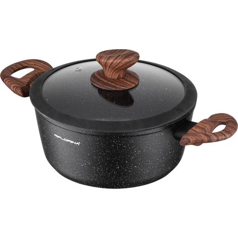 Florina Master Schwarzer Aluminiumtopf 28 cm 6,5 l