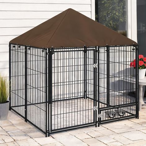 Cage de transport pour animaux nero Marrone 141 x 141 x 151 cm (1/5)