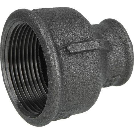 Raccord en fonte malléable noir manchon réduit 1 1/2'' x 3/4'' FF/FF