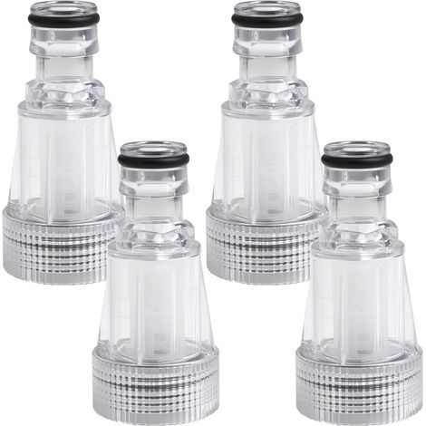 4-teiliges Wasserfilterset für Hochdruckreiniger, Gartenzubehör, Wassereinlassfilter mit 3/4-Zoll-Anschluss für Gartenarmaturen, Autowäsche (1/5)