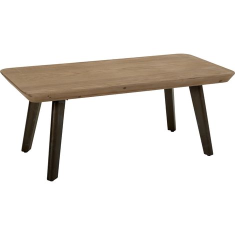 Mesa de centro de madera y metal marron 100x50x40 (1/5)