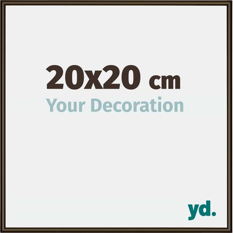 yd. - Cadre photo 20x20 - Structure Noyer - Aluminium - New York (1/5)