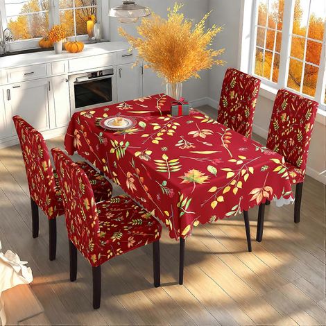Nappe de table pour restaurant, motif récolte d'automne et citrouille, housse de chaise, style festif, TC-304 (140 x 210 cm)