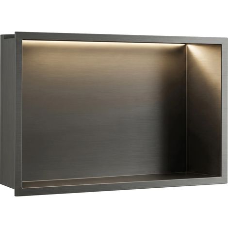 Rea Repisa De Baño Empotrada Led 30x45 Titan (1/5)