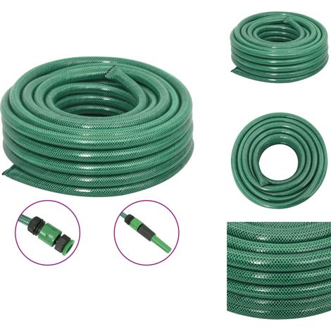 Gartenschläuche - Living Gartenschlauch mit Kupplung-Set Grün 0,75 100 m PVC