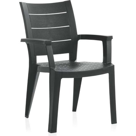 Sillón para terraza o jardín modelo Roma acabado antracita. (1/3)