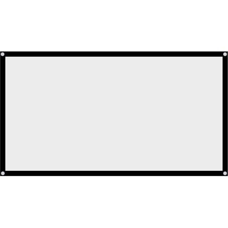écran de projection blanc pliable et portable sans plis, format 16:9 (60 pouces)