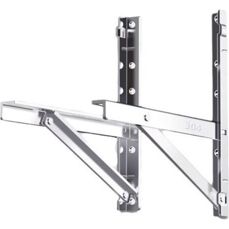 Staffa esterna per condizionatori d'aria in acciaio inox 304 – Robusta struttura triangolare – Portata 100 kg – Compatibile con Midea e Gree