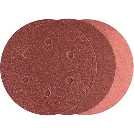 6 Feuilles abrasives pour Ponceuses excentriques, Diamètre 150 mm, 6 trous, Grain 60 120 240, Pour bois et métal