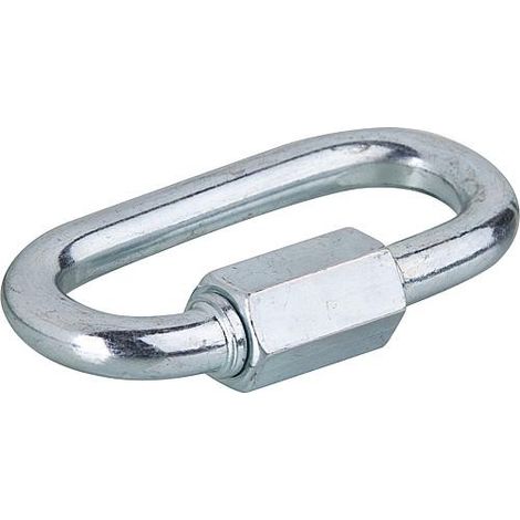 mousqueton ovale zingué taille 5x39 mm capacite de charge 140 kg