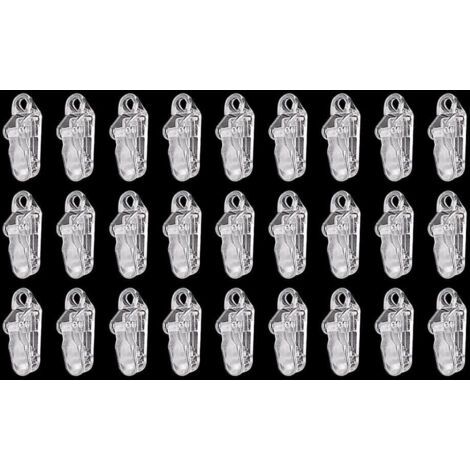 50 Pièces Clips de Bâche, Auvent Clip, Tente en Plastique pour Camping Canopy Clips de Bâche Auvents,Transparent
