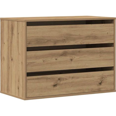 Maison Exclusive - Cajonera de esquina madera ingeniería roble ar