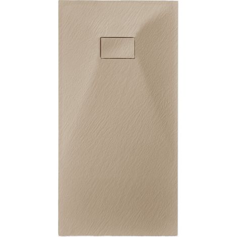 Receveur de douche rectangulaire Soho en résine SMC extra-plat, antidérapant SKLUM Marrón Arena Claro 140 x 70 cm