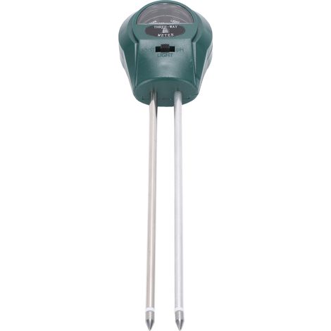 Testeur de sol 3 en 1, appareil de mesure précis pour le jardin, la pelouse, les plantes en pot d'intérieur et d'extérieur, mesure le pH, l'intensité lumineuse et le niveau d'humidité, sans pile. (1/5)