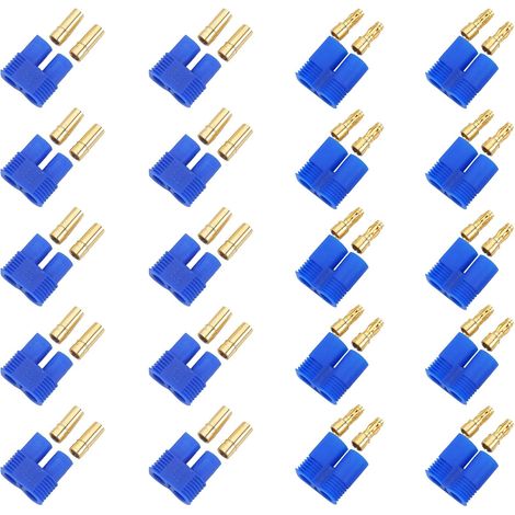 10 sets Connecteur de Batterie Prise EC3 Connecteur Femelle et Mâle Fiche Banane 3.5MM Plaqué Or pour Batterie RC Lipo (1/4)