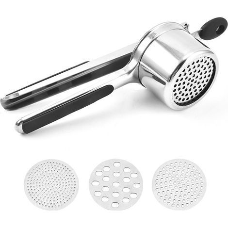 Presse-spaetzle et presse-purée en acier inoxydable avec 3 disques interchangeables (1/5)