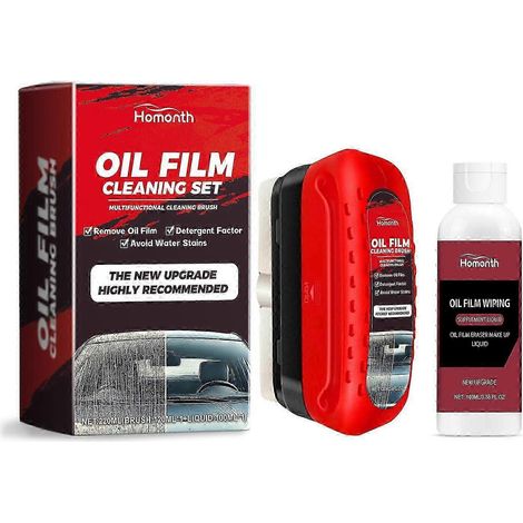Kit de nettoyage pour pare-brise de voiture, élimination efficace des films gras, nettoyant pour vitres de véhicule étanche et résistant à la pluie (1/4)