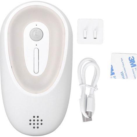 Purificateur d'air intelligent à induction pour litière chat, éliminateur d'odeurs nocturne avec lumière, désodorisant toilette animal.
