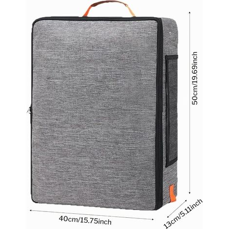 Bac a Litiere de Chat avec Couvercle, Bac à Litière pour Chat Pliable, Portable pour Chats 50 x 40 x 13 cm, Imperméable, pour Camping, à La Voiture, à L'intérieur et à L'extérieur (1/4)
