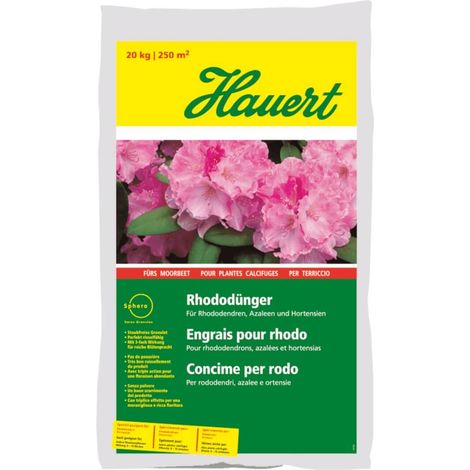 Hauert Engrais rhodoïd 20 kg Engrais pour rhododendrons Engrais pour hortensias Engrais pour azalées