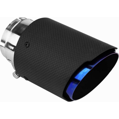 Embout d'Échappement en Fibre de Carbone Tuyau d’Échappement de Voiture Systèmes d'échappement Extrémités de Tuyau Sorties de Tuyau Arrière, 63mm (1/5)