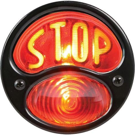 Feu arrière et feu stop rétro universel pour moto, noir, compatible avec les motos Harley cruiser.