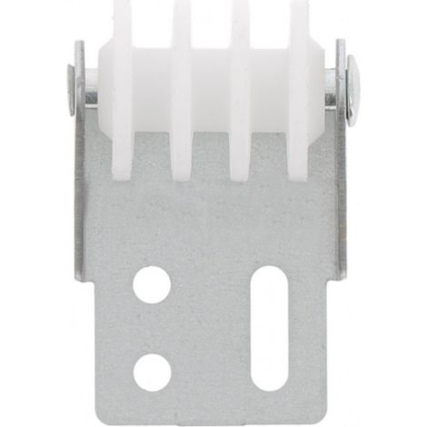Guide de tablier acier de volet roulant avec roue en PVC à visser épaisseur 24mm entraxe 14mm Store Fenêtre Enroulement Déroulement Coffre Menuiserie (1/2)