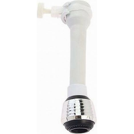 Aérateur Robinet Cuisine - Filtre Articulé - Chrome Noir Blanc - Compatible Robinets Standard - 15 cm - 1 Pièce (1/2)