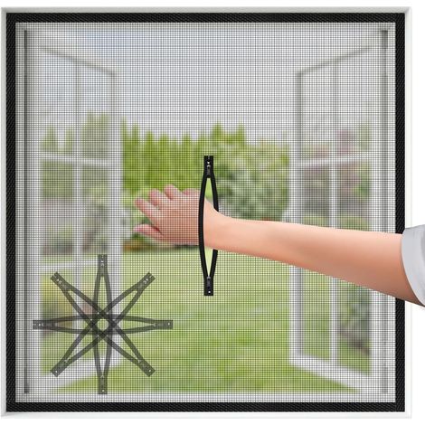 Moustiquaire Fenêtre avec Fermeture Éclair 100x130CM Filet Découpable Moustiquaire Transparente Universelle en Fibre de Verre, Fermeture Éclair DIY Ajustable, Toile Anti-Moustiques Sans Perçage (1/5)