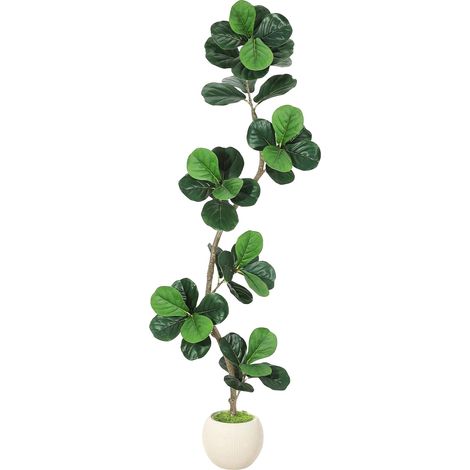 Pianta artificiale, aspetto realistico, facile da montare, Ficus lyrata (Ficus lyrata) 180 cm (1/2)
