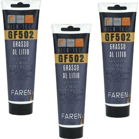 Grasso al litio 3pz universale tubetto 125 ml ingrassatore raffinato lubrificazione 646fa (1/2)